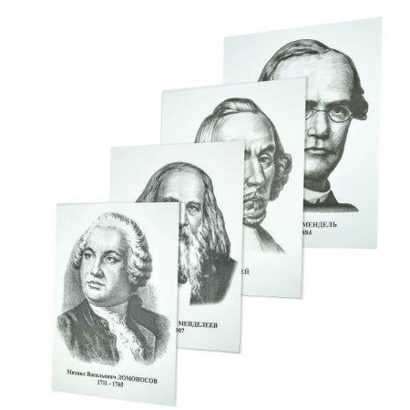 Комплект портретов выдающихся химиков А3 12шт